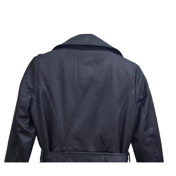 Dawn Levy Black Trench Coat S Removable Quilted Liner Belted Double Double Breas - Picture 7 of 16